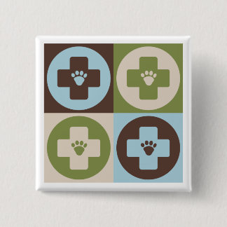 Pop Art Veterinary Medicine Button