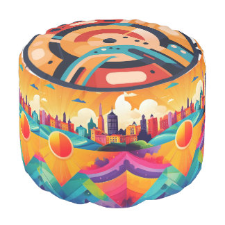 Pop Art Vibrance Pouf