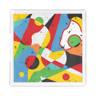 Pop Art, Vibrant Minimalism. Acrylic Tray