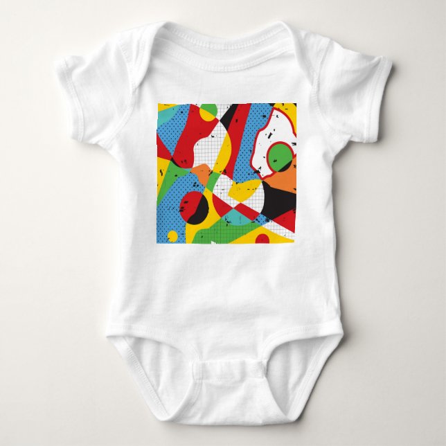 Pop Art, Vibrant Minimalism. Baby Bodysuit (Front)