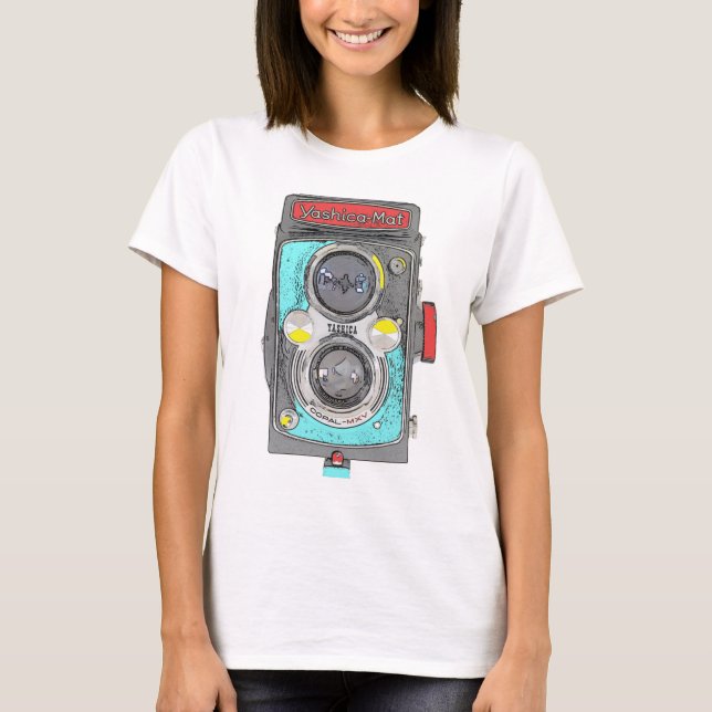 Pop Art Vintage Camera. T-Shirt (Front)