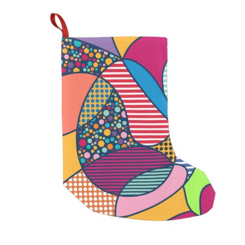 Pop Art Vintage Easter Pattern Small Christmas Stocking