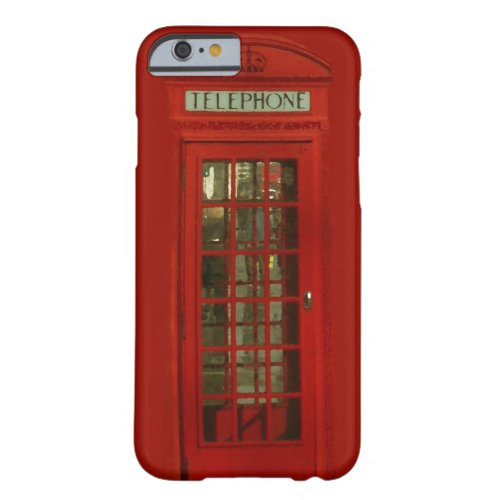 Pop Art Vintage London City Red Telephone Box Barely There iPhone 6 Case