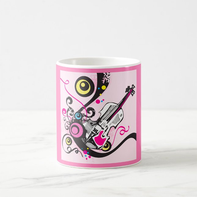 Pop Art Violin Abstract Musical Punk Rock Coffee Mug (Creator Uploaded)