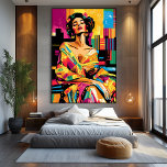 Pop Art Vision of Adele Bloch-Bauer Canvas Print<br><div class="desc">This pop art transformation of "Adele Bloch-Bauer" reimagines the iconic portrait with bold colors, expressive patterns, and a dynamic contemporary flair. The vibrant composition highlights Adele’s elegance and timeless beauty while blending classical sophistication with modern pop art energy. Perfect for fans of colorful and striking artwork, this design brings a...</div>
