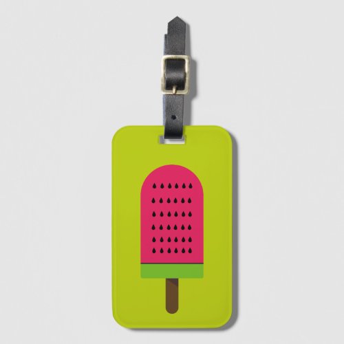 Pop Art watermelon cute fruit popsicle Luggage Tag