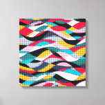 Pop Art Wave Canvas Print<br><div class="desc">This brightly colored wave design features a touch of Pop Art with a fun waving pattern.</div>