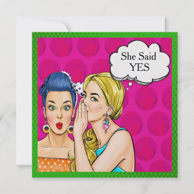 Pop Art Wedding Shower / Birthday Invitation (Front)