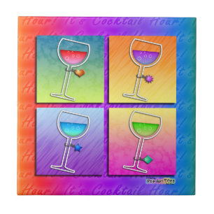 Pop Art Wine Coaster Tile