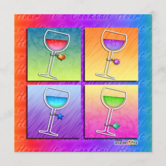 Pop Art Wine Invitation