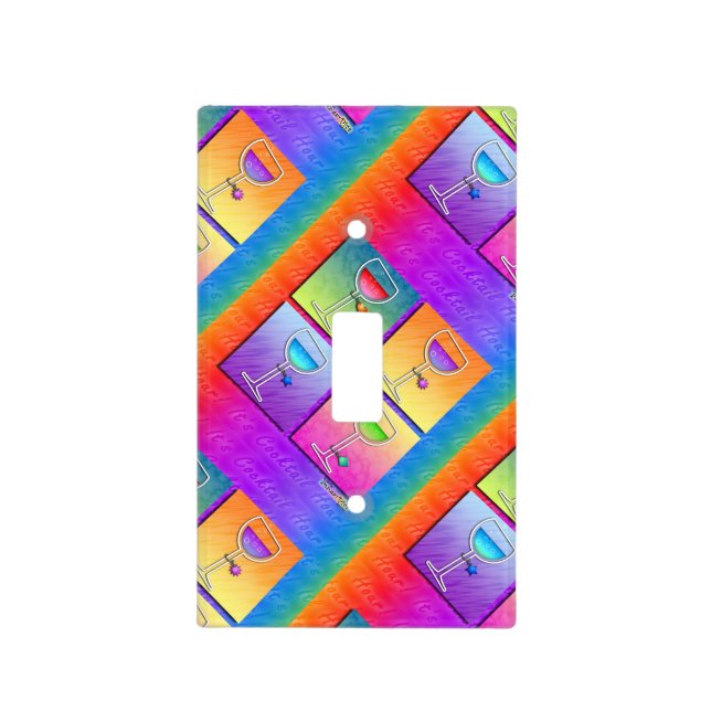 Pop Art Wine Light Switch Cover (Front)
