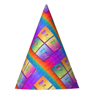 POP ART WINE PARTY HAT