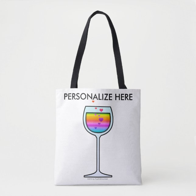 POP ART WINE TOTE BAG (Front)