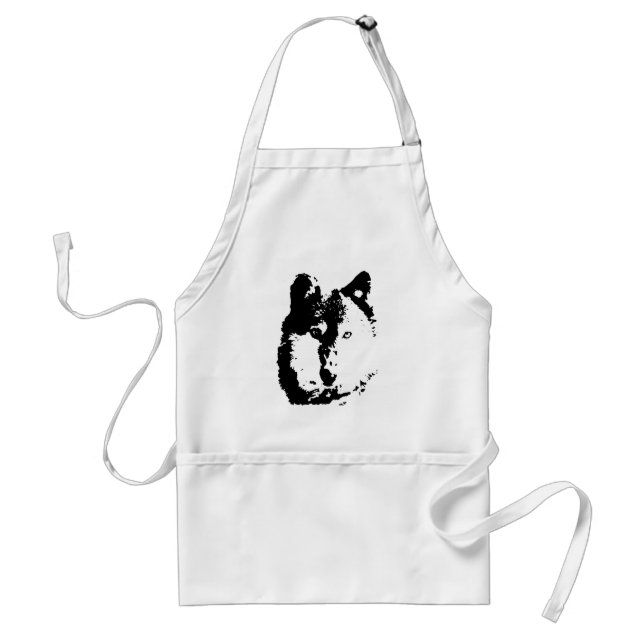Pop Art Wolf Adult Apron (Front)