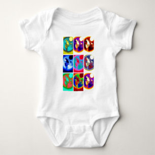 Pop Art Wolf Baby Bodysuit