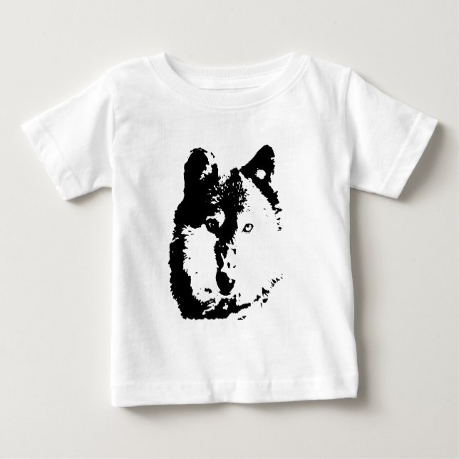 Pop Art Wolf Baby T-Shirt (Front)