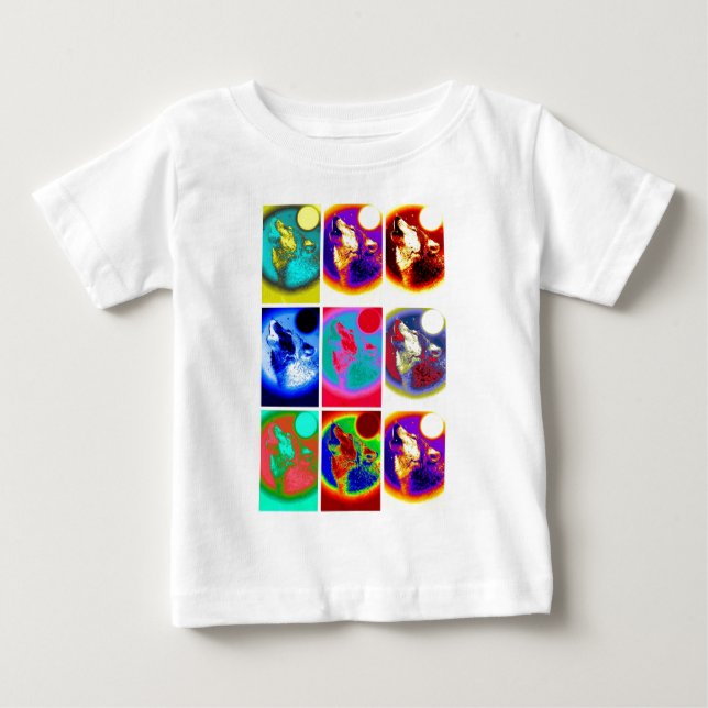 Pop Art Wolf Baby T-Shirt (Front)