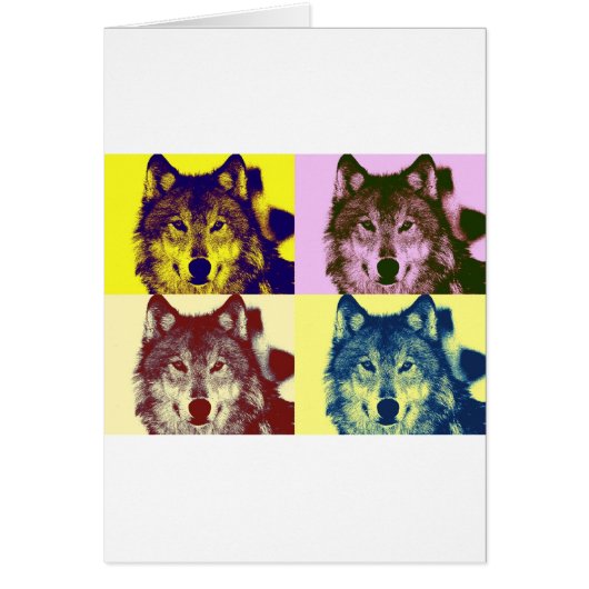 Pop Art Wolf Cards (Front)
