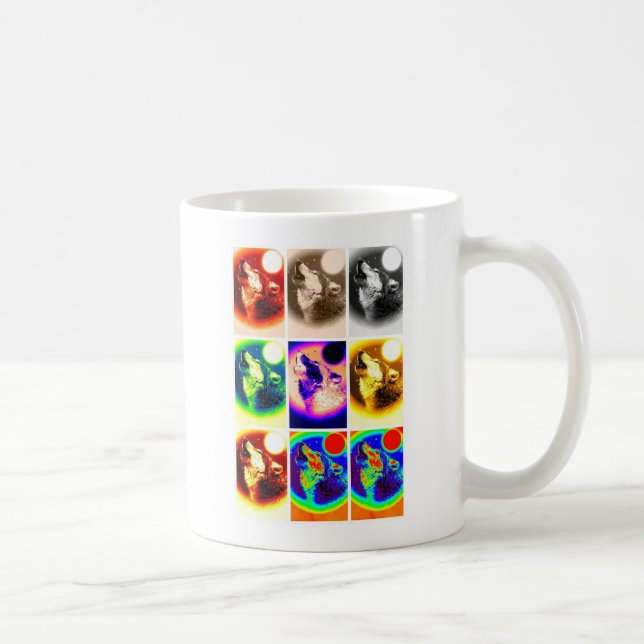 Pop Art Wolf Coffee Mug (Right)