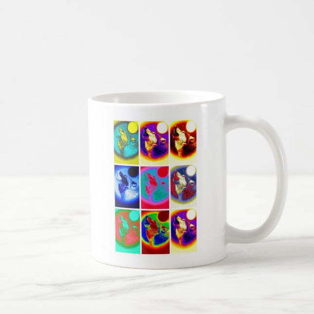 Pop Art Wolf Coffee Mug (Right)