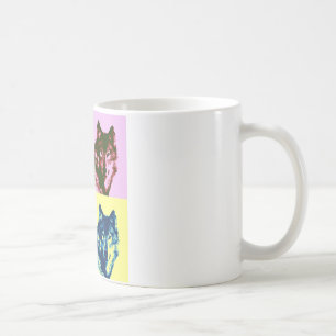 Pop Art Wolf Coffee Mug