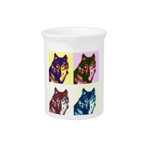 Pop Art Wolf Pitcher