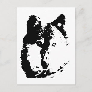 Pop Art Wolf Postcard