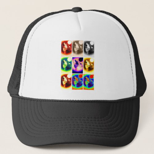 Pop Art Wolf Trucker Hat