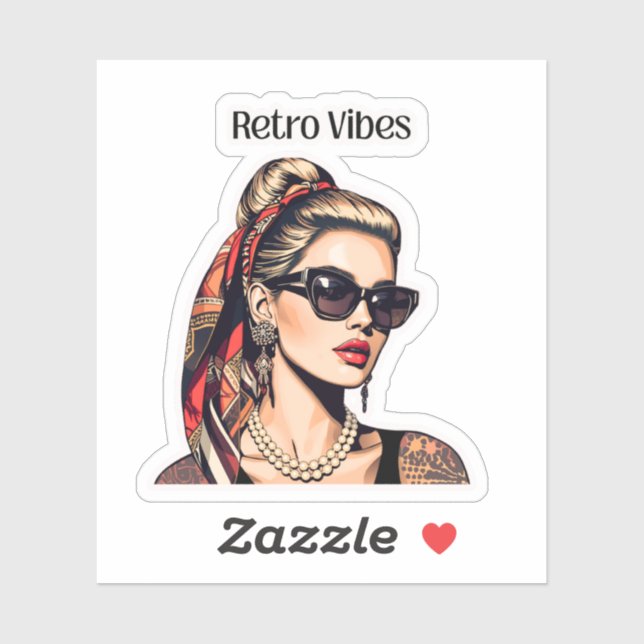 Pop Art Woman  Fashion Mood Sticker (Sheet)