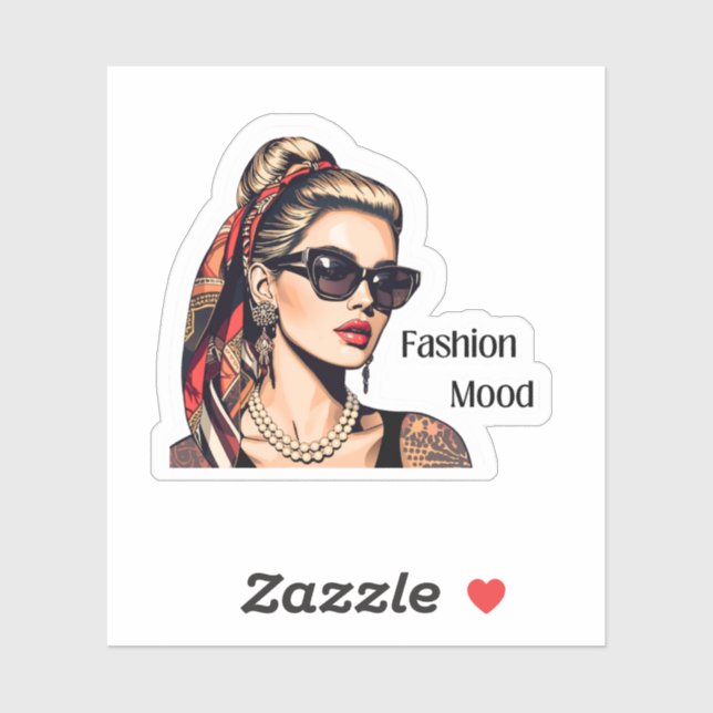 Pop Art Woman Fashion Mood Sticker (Sheet)