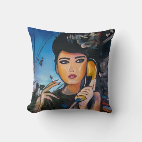 Pop Art Woman Pillow