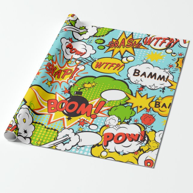 Pop Art Wrapping Paper (Unrolled)