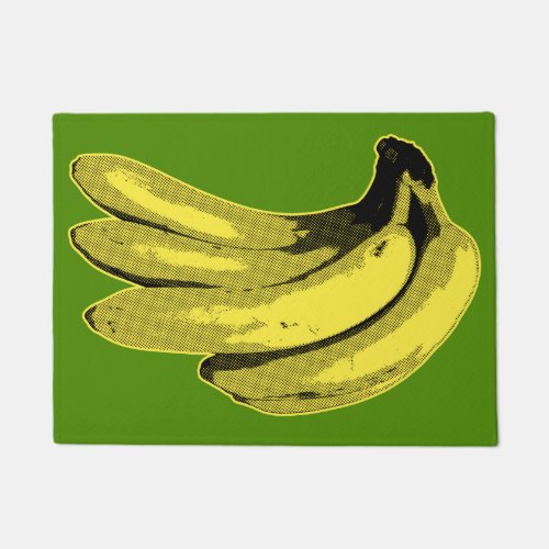 Pop Art Yellow Banana Graphic Doormat