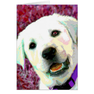 Pop ART Yellow Lab puppy Cards