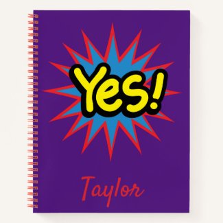 Pop art yes notebook