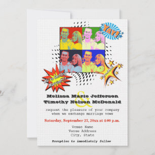 Pop Art Your OWN PHOTO Wedding Invitation