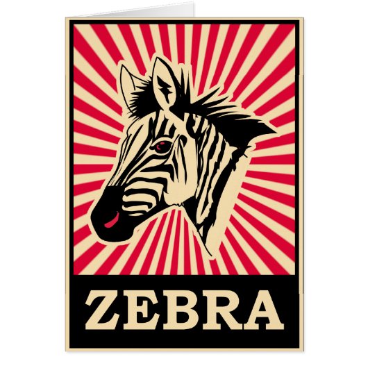 Pop Art Zebra Cards (Front)
