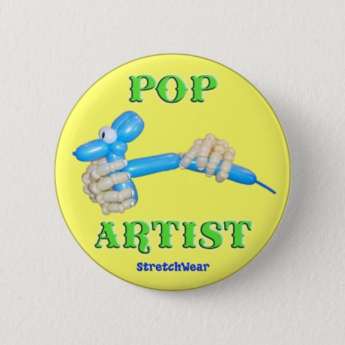 Pop Artist Balloon Dog Pinback Button
