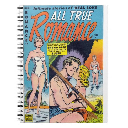Pop Arts _ Real Love _ Romance Vintage Comics Notebook