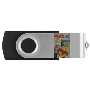 Pop Arts - Vintage Romance Comics - Boy Loves Girl Flash Drive
