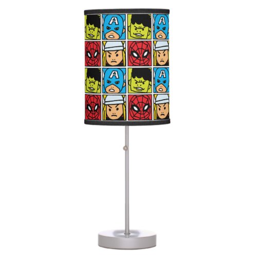 Pop Avengers Character Block Pattern Table Lamp