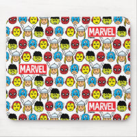 Pop Avengers Character Head Pattern Mouse Pad