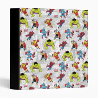 Pop Avengers Comic Book Pattern 3 Ring Binder