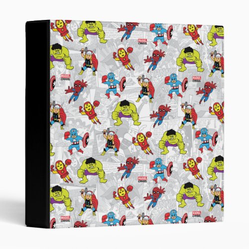 Pop Avengers Comic Book Pattern 3 Ring Binder