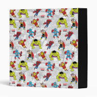 Captain America Retro Comic Book Pattern 3 Ring Binder