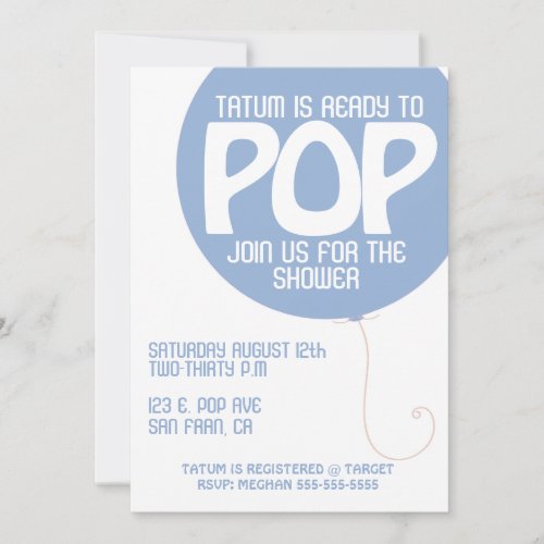 POP Baby Shower Invitation