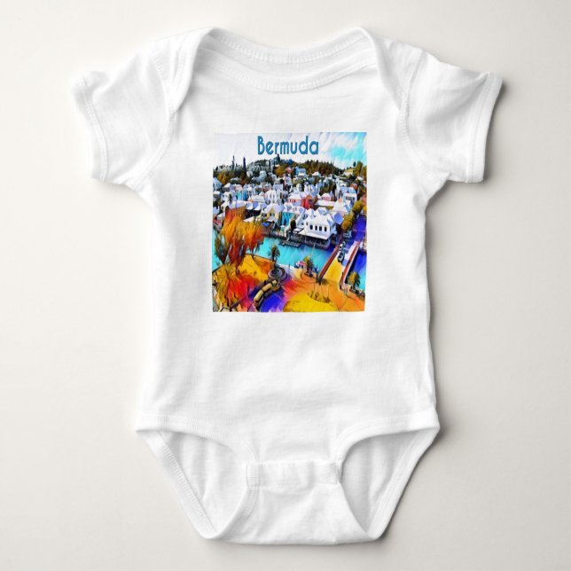 Pop Bermuda Baby Bodysuit (Front)