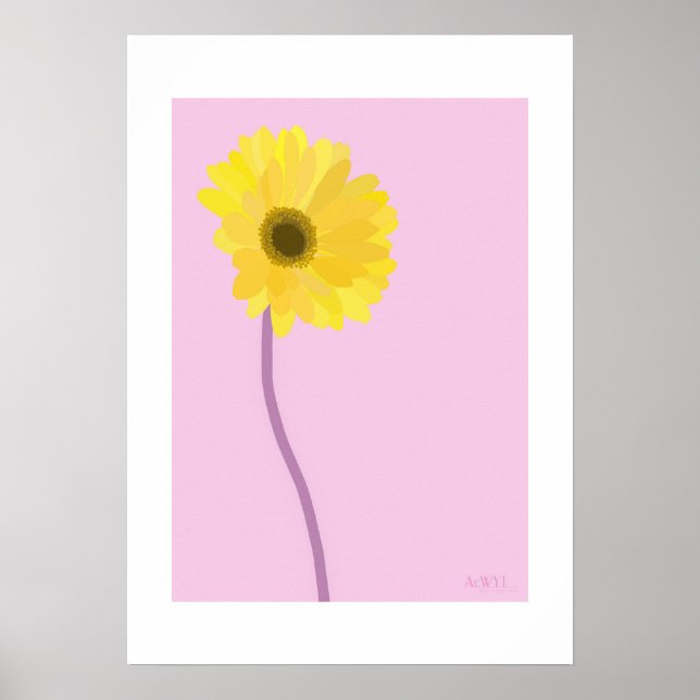 POP Botanical Art - Gerbera Poster (Front)