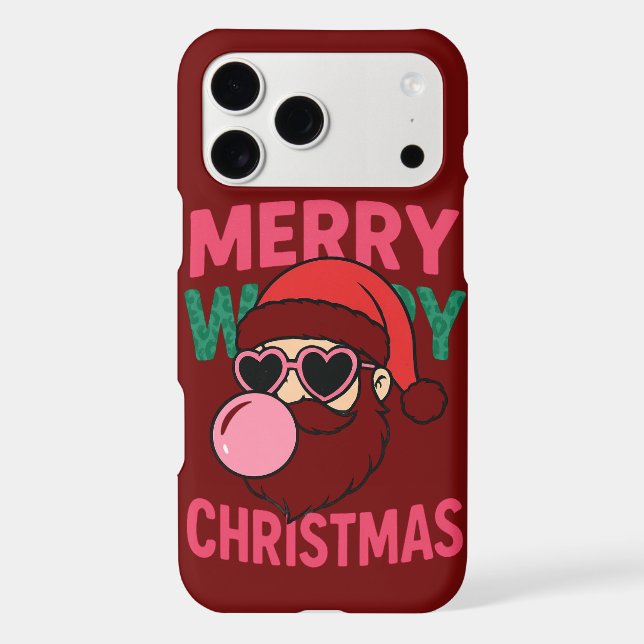 Pop Bubble Retro Christmas iPhone Case (Back)