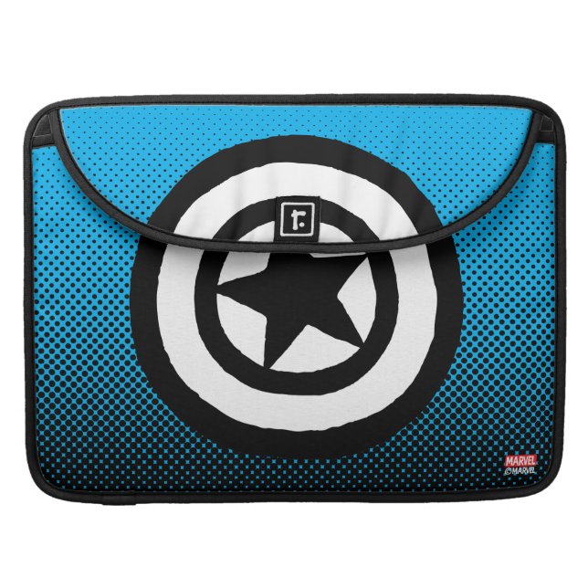 Pop Captain America Logo Sleeve For MacBook Pro (Front Closed)